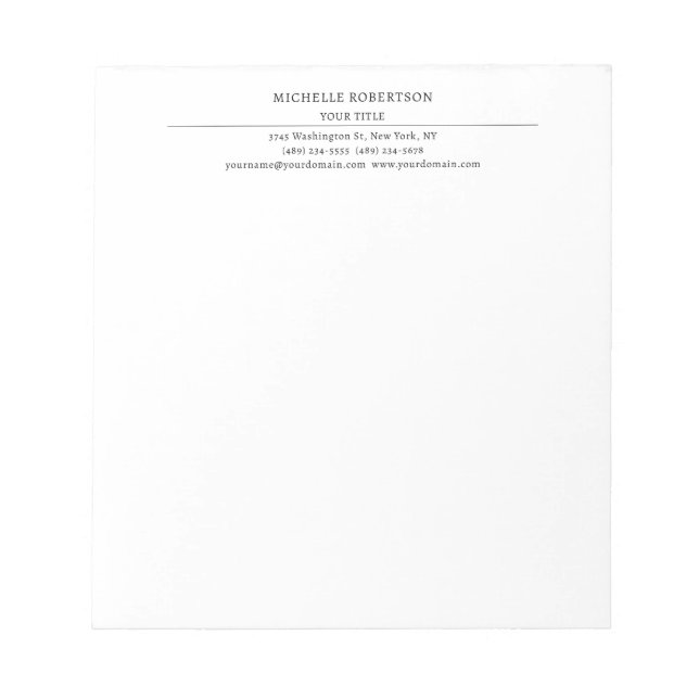 Minimalist Modern Professional Creative Notepad (Front)