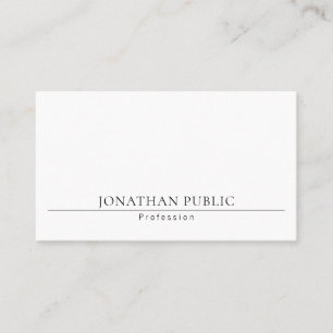 Minimalist Modern Professional Creative Plain Business Card