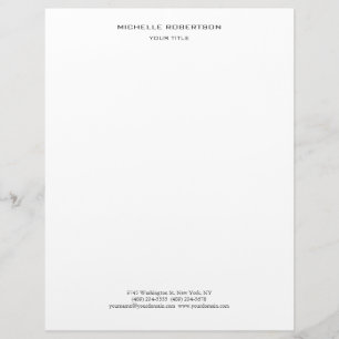 Minimalist Modern Professional Custom Letterhead