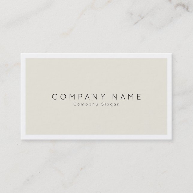 Minimalist Modern Professional Elegant Colour Plai Business Card (Front)