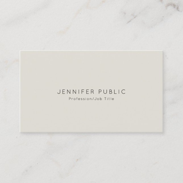Minimalist Modern Professional Elegant Design Business Card (Front)