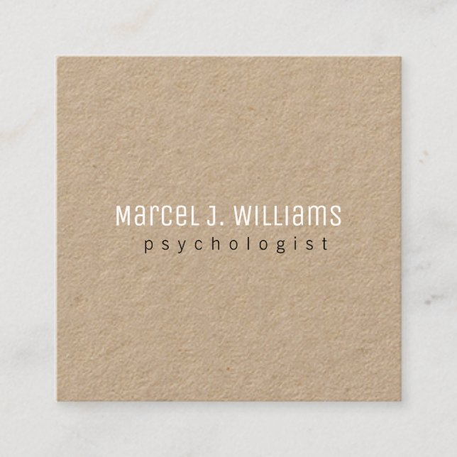 Minimalist modern professional elegant square business card (Front)