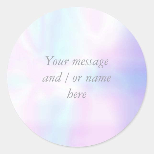 Minimalist Modern Professional Iridescent Classic Round Sticker (Front)