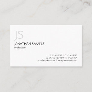 Minimalist Modern Professional Monogram Elegant Business Card