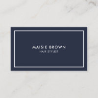 Minimalist Modern Professional Navy Blue