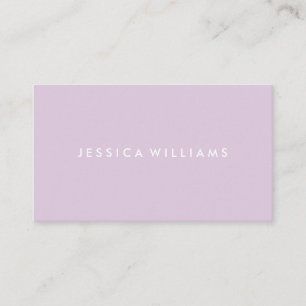 Minimalist Modern Professional   Pastel Purple Business Card