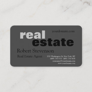 Minimalist Modern Professional Real Estate Agent Business Card
