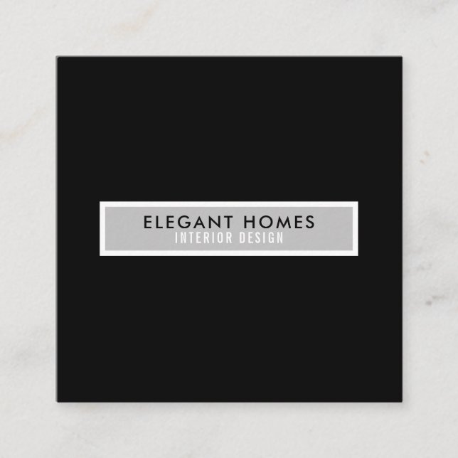 Minimalist Modern Professional Square Square Business Card (Front)