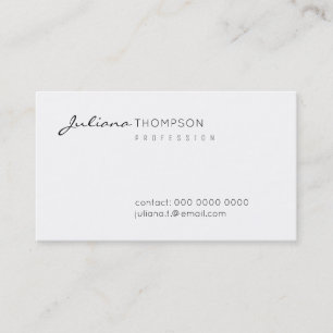 minimalist modern professional woman business card