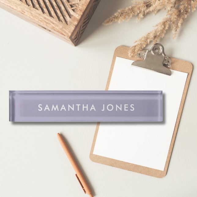 Minimalist Modern Purple Lavender Nameplate (Minimalist Modern Purple Lavender Nameplate
)