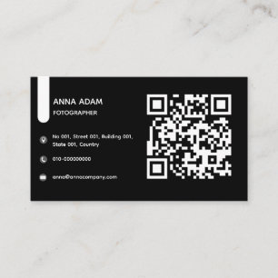 Minimalist, Modern, QR Code Business Card