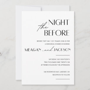 Minimalist Modern Rehearsal Dinner Invitation