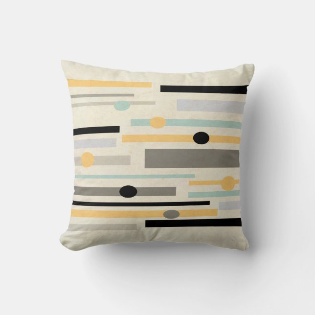 minimalist modern retro geometric pattern cushion (Front)
