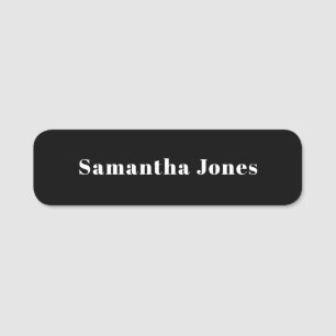 Minimalist Modern Retro Stylish Simple Name Tag