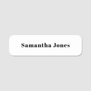 Minimalist Modern Retro Stylish Simple Name Tag