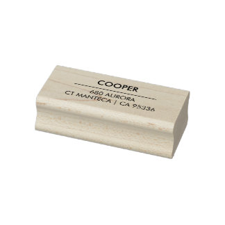 Minimalist Modern Return Address Rubber Stamp