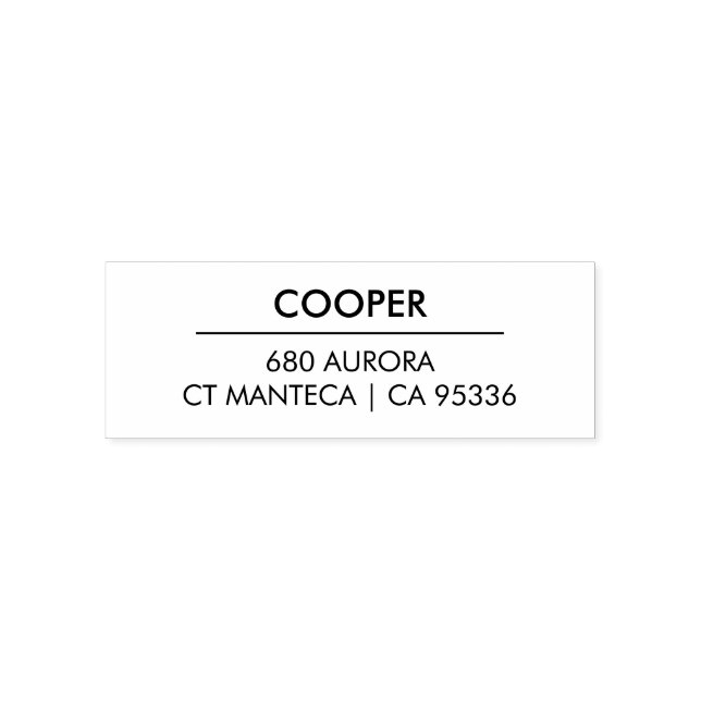 Minimalist Modern Return Address Self Inking Stamp (Design)