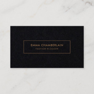 Minimalist Modern Rustic Black Paper Business Card