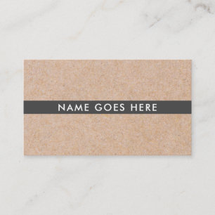 Minimalist Modern Rustic Kraft Business Card