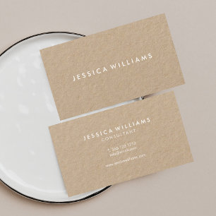 Minimalist Modern Rustic Kraft Business Card