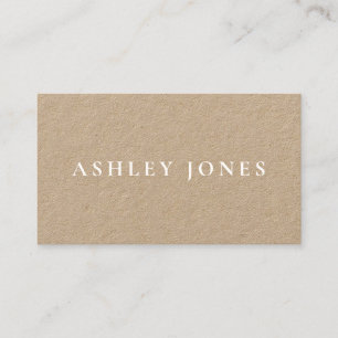 Minimalist Modern Rustic Kraft Business Card