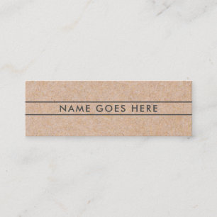 Minimalist Modern Rustic Kraft Mini Business Card