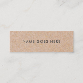 Minimalist Modern Rustic Kraft Mini Business Card