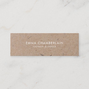 Minimalist Modern Rustic Kraft Paper Business Card