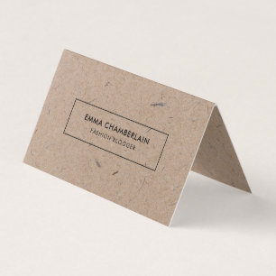 Minimalist Modern Rustic Kraft Paper Business Card