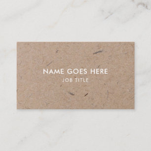 Minimalist Modern Rustic Kraft Paper Business Card