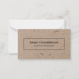 Minimalist Modern Rustic Kraft Paper Card
