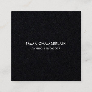 Minimalist Modern Rustic Kraft Paper Eco Black Square Business Card