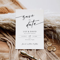 Minimalist Modern Save the Date Card Template 