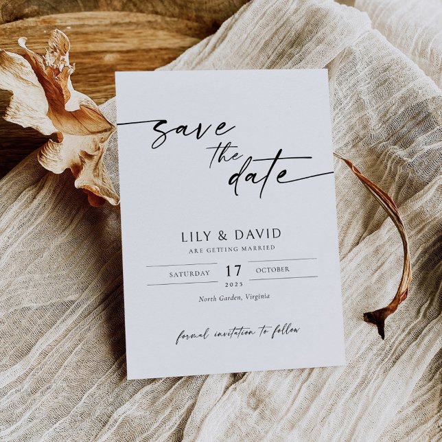 Minimalist Modern Save the Date Card Template  (Creator Uploaded)