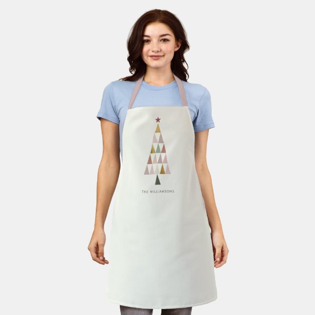 Minimalist Modern Scandi Simple Christmas Tree Apron (Worn)