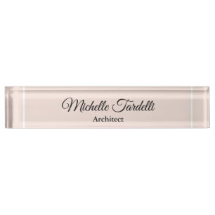 Minimalist Modern Script Calligraphy Nameplate