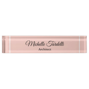 Minimalist Modern Script Calligraphy Nameplate