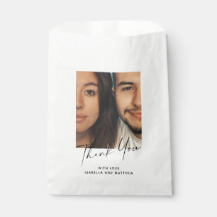 Minimalist Modern Script Personalised Custom Photo Favour Bags
