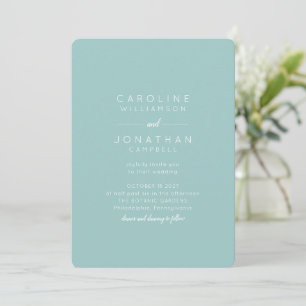 Minimalist Modern Script Wedding Last Names Invitation