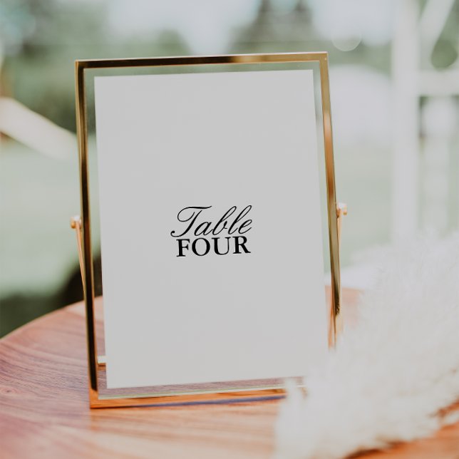 Minimalist Modern Script Wedding Table Number (Creator Uploaded)