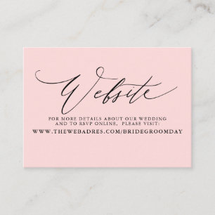 Minimalist Modern Script Wedding Website Card