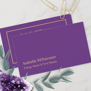 Minimalist Modern Simple Amethyst Mystical Simple Business Card