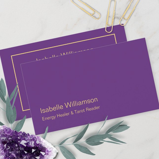 Minimalist Modern Simple Amethyst Mystical Simple Business Card (Creator Uploaded)