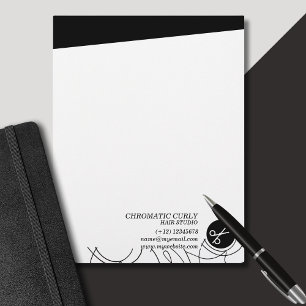 Minimalist Modern Simple Black And White Line  Custom Letterhead