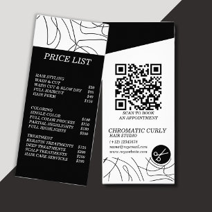 Minimalist Modern Simple Black And White Line  Rack Card