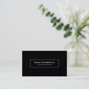 Minimalist Modern Simple Black Business Card