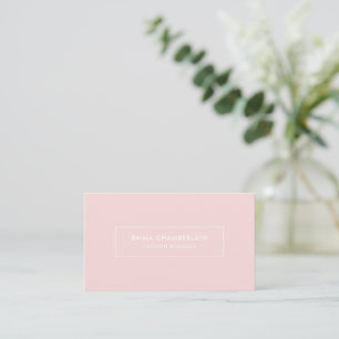 Minimalist Modern Simple Blush Pink Business Card