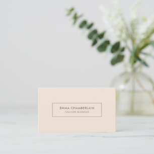 Minimalist Modern Simple Blush Pink Business Card