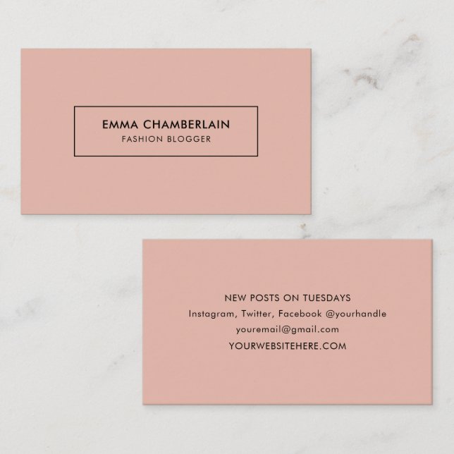 Minimalist Modern Simple Business Card (Front/Back)