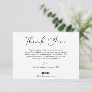 Minimalist Modern Simple Elegant Business Thank You Card